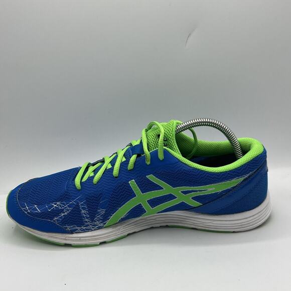 Asics Mens T629N Super Feather Weight Running Shoe Neon Blue & Green Size 11 - Picture 5 of 10